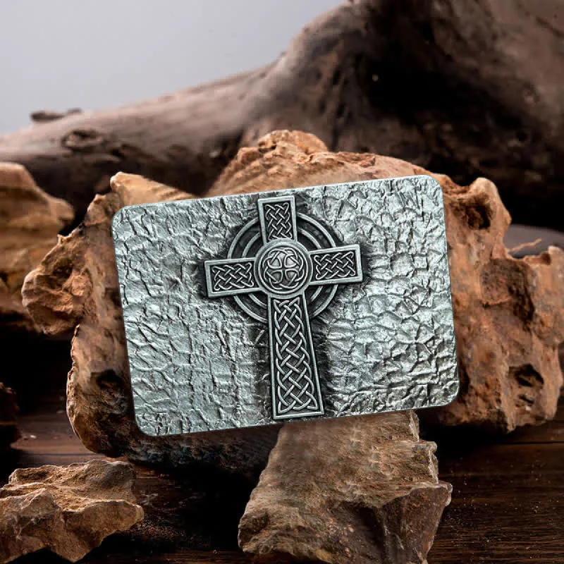 Men's DIY Medievel Style Celtic Cross Buckle Leather Belt sold by FloralTrip