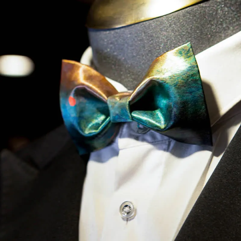 Men's Dark Green Seductive Night Scene Bow Tie sold by FloralTrip product image thumbnail 3