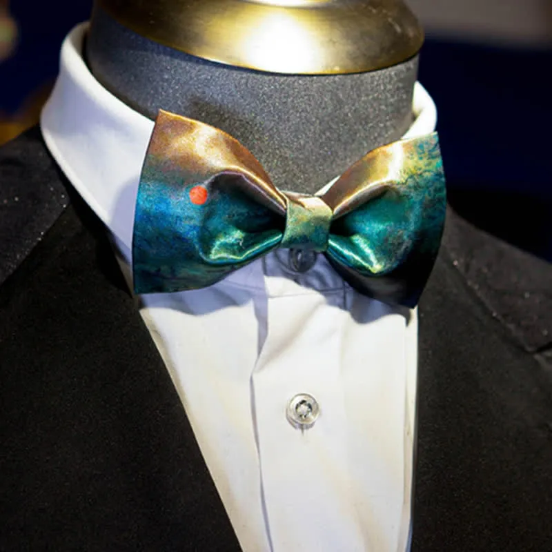 Men's Dark Green Seductive Night Scene Bow Tie sold by FloralTrip product image thumbnail 4