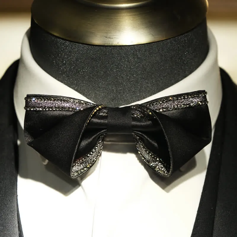 Men's Sea Of Stars Black Rhinestone Bow Tie sold by FloralTrip