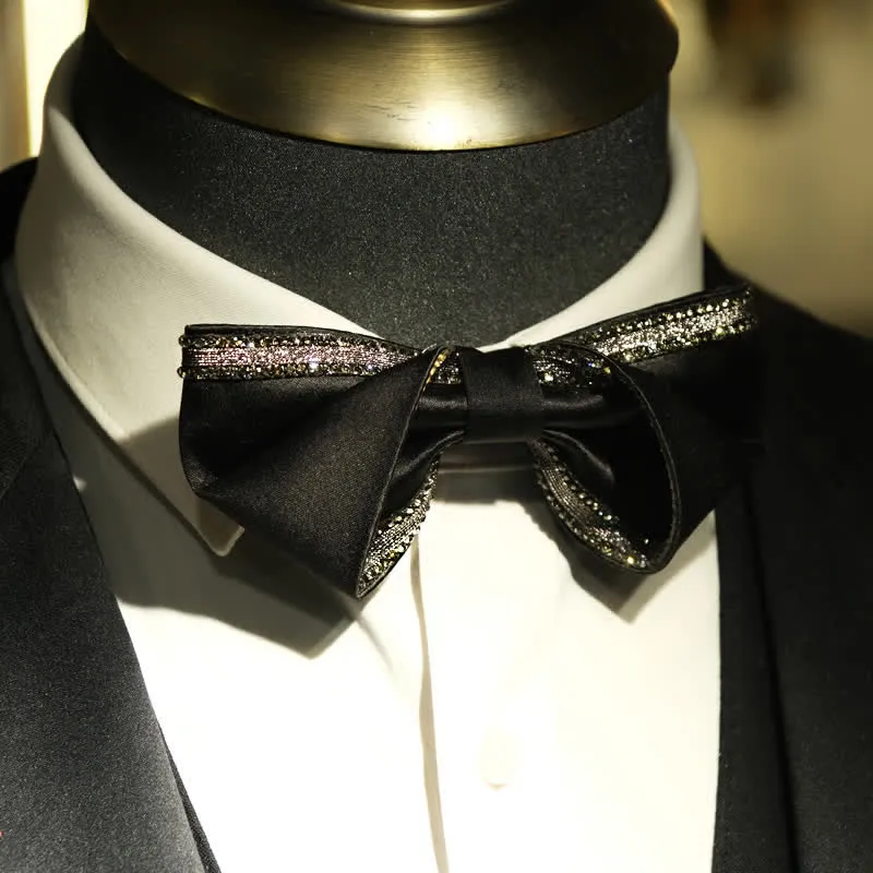 Men's Sea Of Stars Black Rhinestone Bow Tie sold by FloralTrip product image thumbnail 2