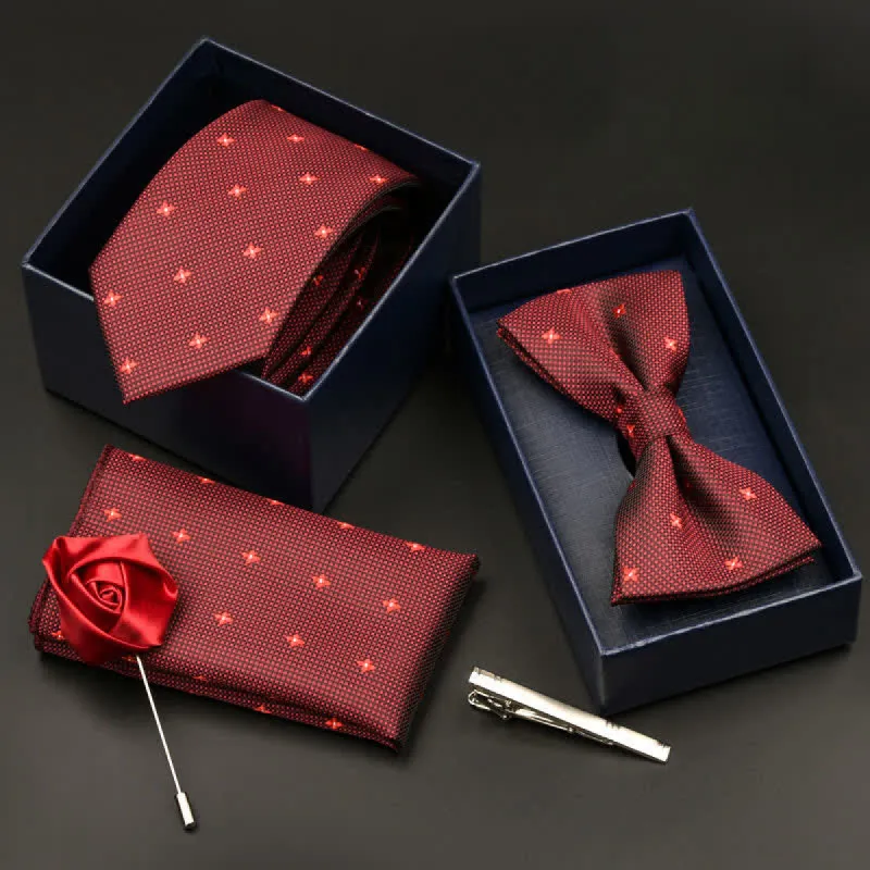 5Pcs Men's Formal Business Necktie Bow Tie Set sold by FloralTrip