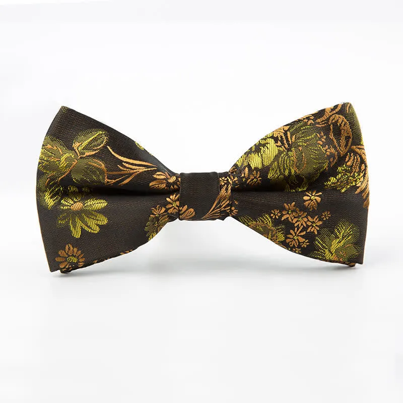Men's Business Leisure Flower Pattern Wedding Bow Tie sold by FloralTrip