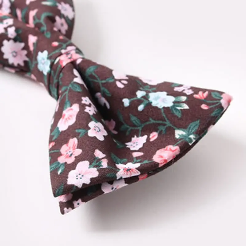 Men's Cotton Floral Print Double Layered Bow Tie sold by FloralTrip product image thumbnail 5