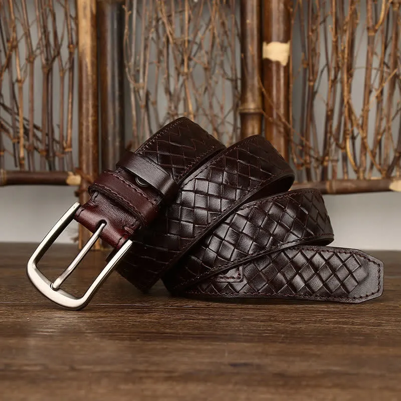 Stylish Braided Copper Buckle Cowskin Leather Belt sold by FloralTrip product image thumbnail 4