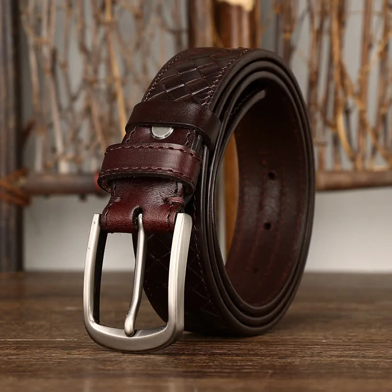 Stylish Braided Copper Buckle Cowskin Leather Belt sold by FloralTrip product image thumbnail 5