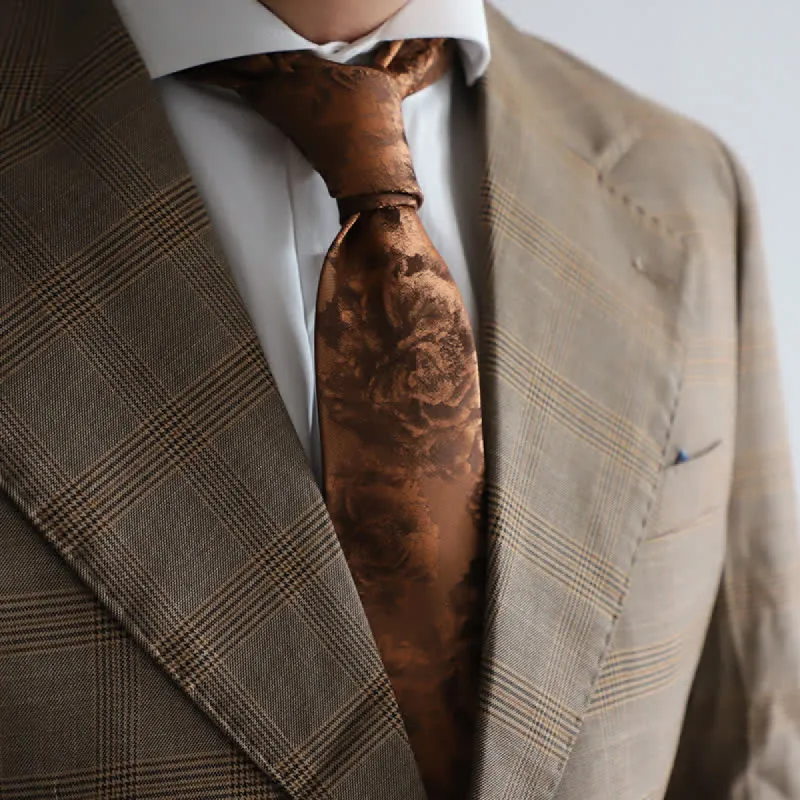 Men's Peru Peony Classic Flower Business Necktie Pocket Square sold by FloralTrip