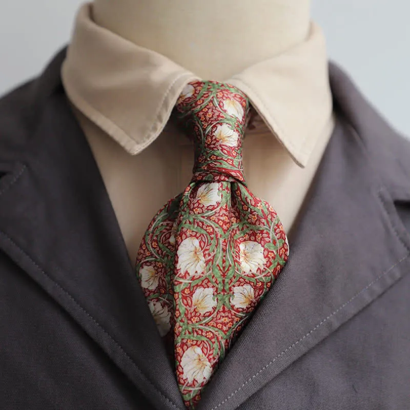 Men's Retro Timeless Floral Printed Bloom Necktie sold by FloralTrip
