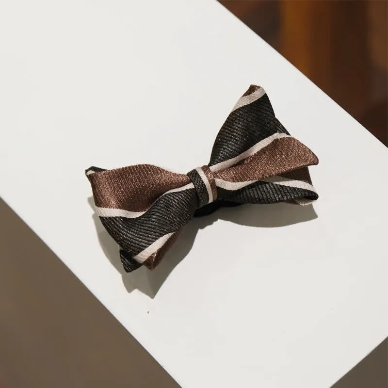 Men's Gentleman Diagonal Striped British Fishtail Bow Tie sold by FloralTrip product image thumbnail 2