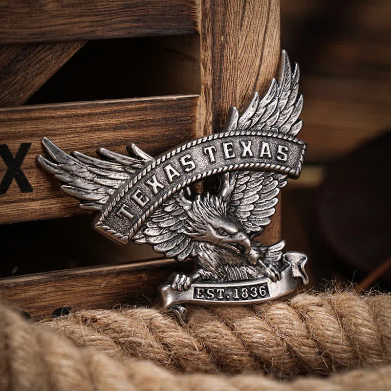 Men's DIY Retro Western Texas Eagle Buckle Leather Belt sold by FloralTrip product image thumbnail 2