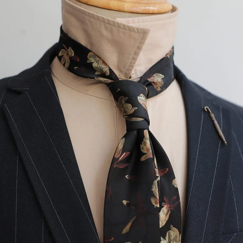 Men's Gentleman Flourish Vintage Flower Necktie sold by FloralTrip product image thumbnail 3
