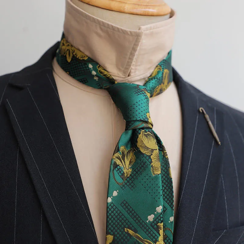 Men's Gentleman Flourish Vintage Flower Necktie sold by FloralTrip product image thumbnail 5