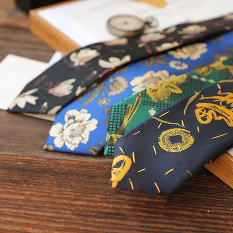 Men's Gentleman Flourish Vintage Flower Necktie sold by FloralTrip product image thumbnail 2