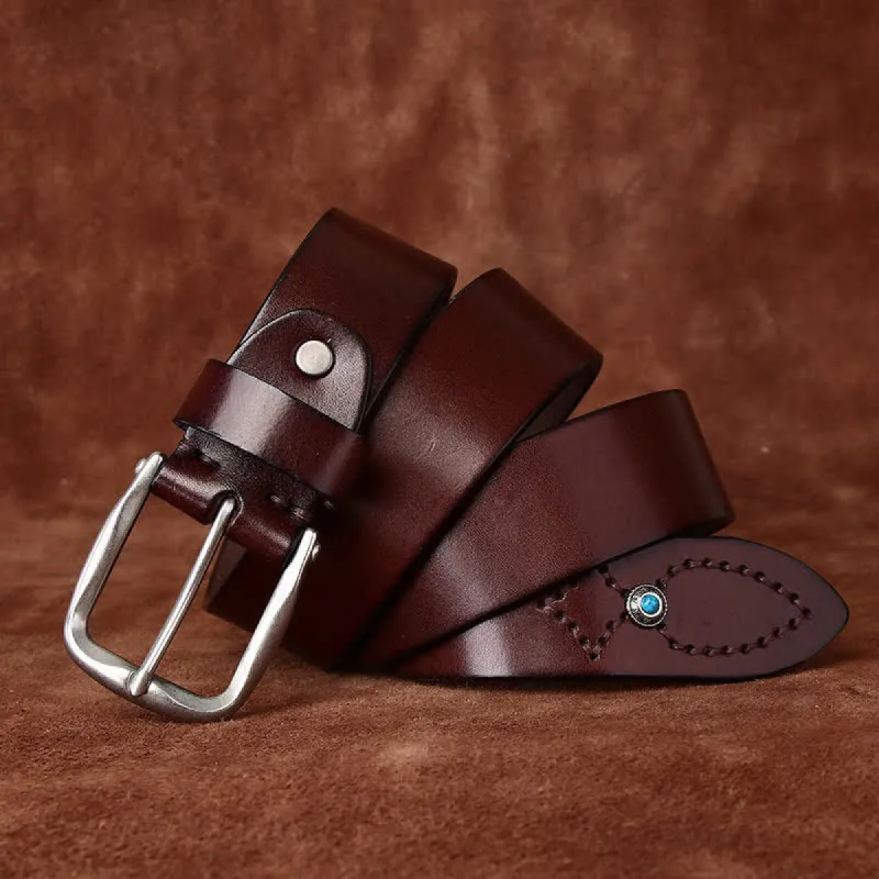 Classic Beaded Embellishments Trendy Leather Belt sold by FloralTrip