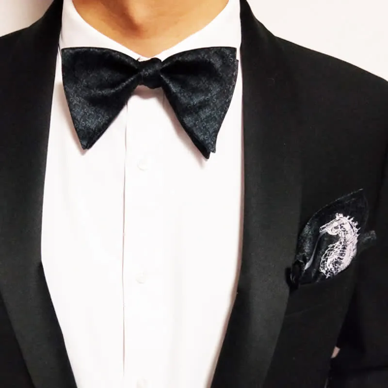 Men's Vintage Baroque Printed Oversized Pointed Bow Tie sold by FloralTrip