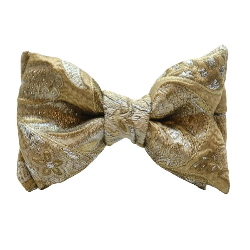 Men's Luxury Champagne Fishtail Oversized Bow Tie sold by FloralTrip product image thumbnail 2