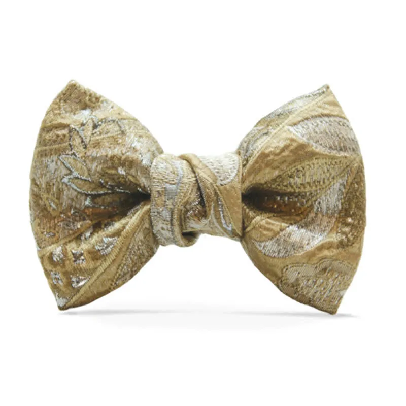 Men's Luxury Champagne Fishtail Oversized Bow Tie sold by FloralTrip product image thumbnail 3