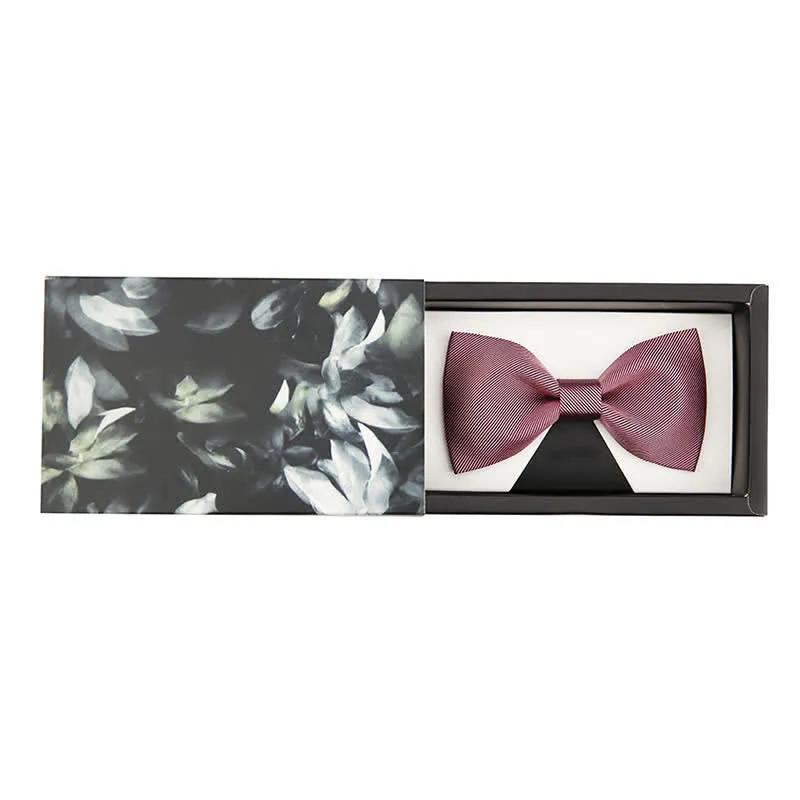 Men's Gentle Rose Pink Twilled Wedding Silk Bow Tie sold by FloralTrip product image thumbnail 3