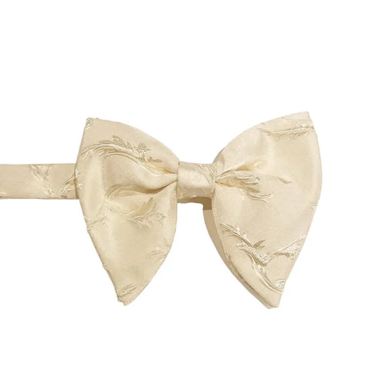Men's Classical Floral Jacquard Oversized Pointed Bow Tie sold by FloralTrip
