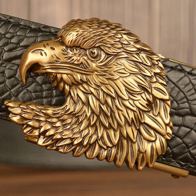 Men's Eagle Cool Alligator Claw Pattern Leather Belt sold by FloralTrip product image thumbnail 3