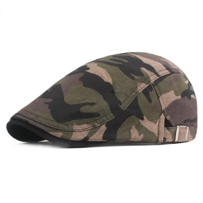 Camouflage Pattern Newsboy Flat Beret Hat sold by FloralTrip