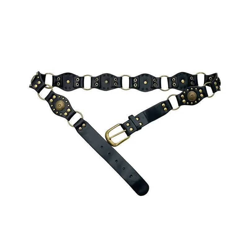 Women's Timeless Hollow Out Concho Rivets Leather Belt sold by FloralTrip product image thumbnail 5