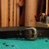 Men's Elegant Carved Flower Buckle Leather Belt sold by FloralTrip