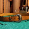 Men's Elegant Carved Flower Buckle Leather Belt sold by FloralTrip