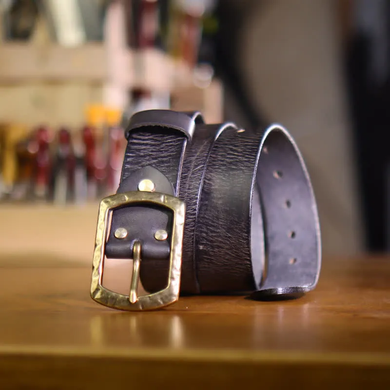 Men's Classic Retro Distressed Design Leather Belt sold by FloralTrip product image thumbnail 5