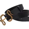 Men's Punk Bronze Serpent Buckle Streetwear Leather Belt sold by FloralTrip