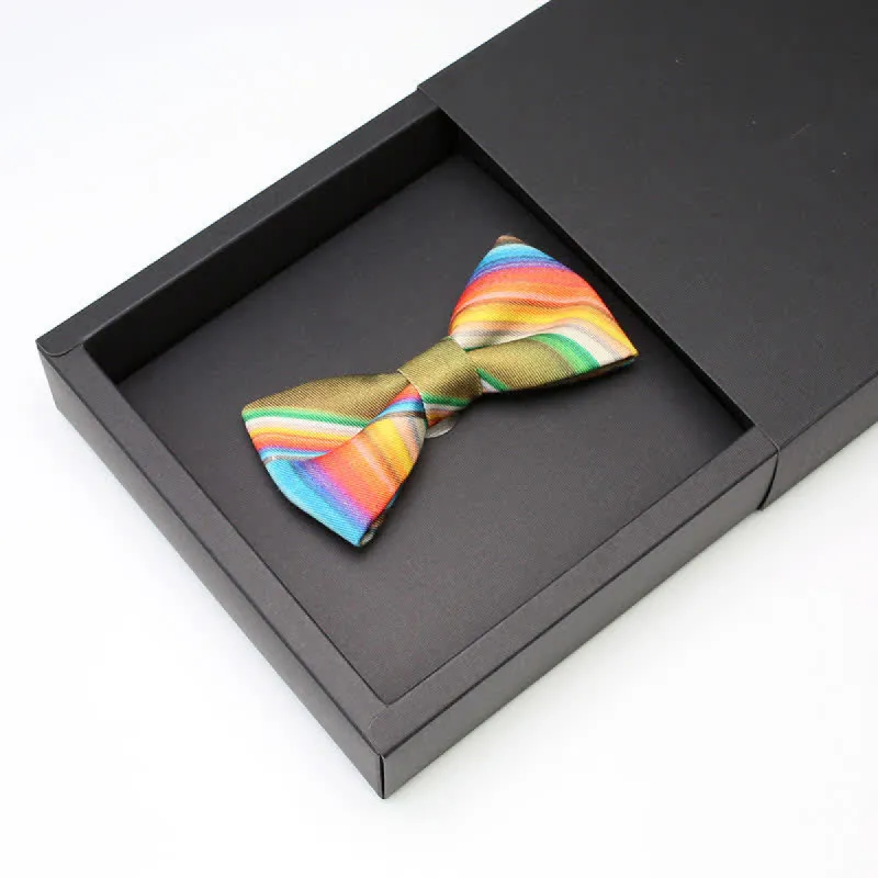 Men's Gradient Colorful Rainbow Simple Bow Tie sold by FloralTrip