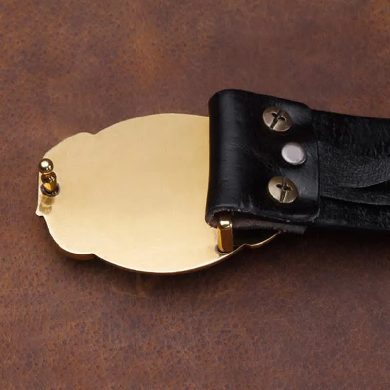 Men's Lion Claws Heavy Metal Rivets Leather Belt sold by FloralTrip product image thumbnail 5