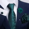4Pcs Men's Gentle Dark Green Series Necktie Set sold by FloralTrip