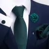4Pcs Men's Gentle Dark Green Series Necktie Set sold by FloralTrip