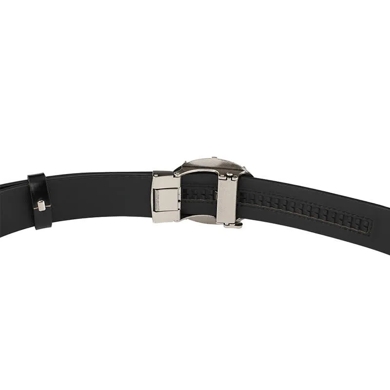 Men's Longhorn Bull With Feather Automatic Buckle Leather Belt sold by FloralTrip product image thumbnail 5