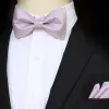 Men's Sweet Taro Violet Solid Color Bow Tie sold by FloralTrip