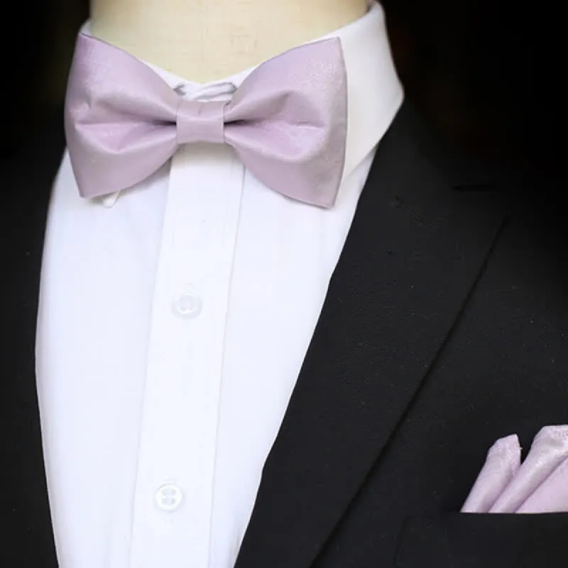 Men's Sweet Taro Violet Solid Color Bow Tie sold by FloralTrip