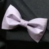 Men's Sweet Taro Violet Solid Color Bow Tie sold by FloralTrip