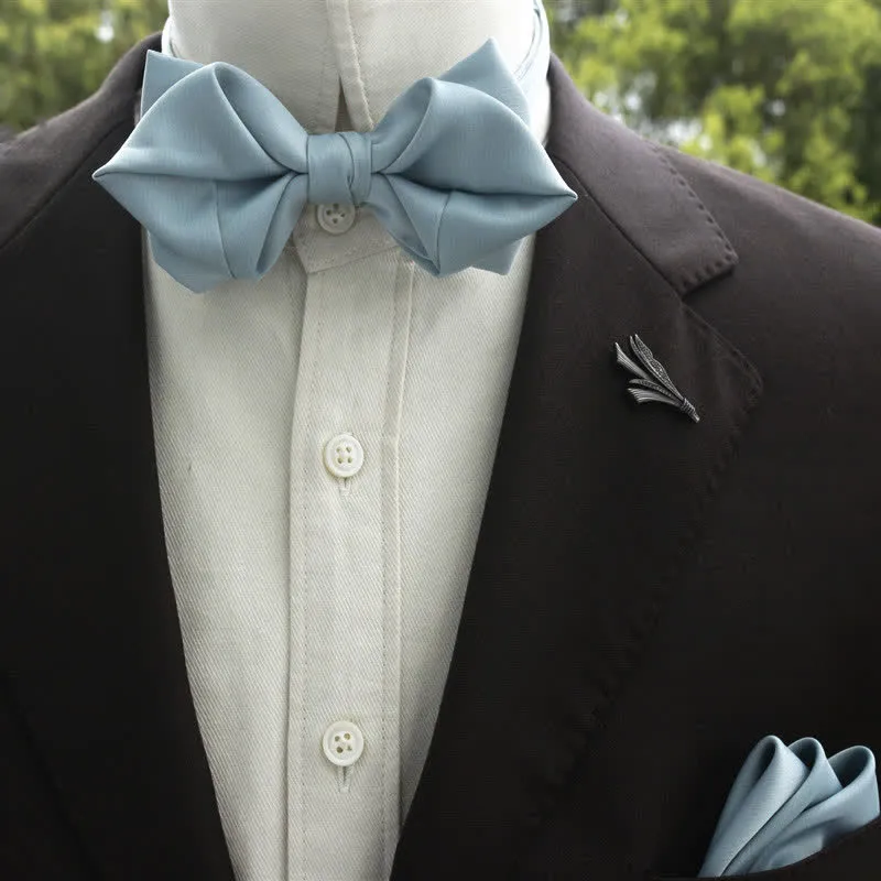 Men's Bud-Like Solid Color Pointed Bow Tie sold by FloralTrip product image thumbnail 4