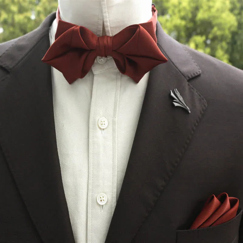 Men's Bud-Like Solid Color Pointed Bow Tie sold by FloralTrip