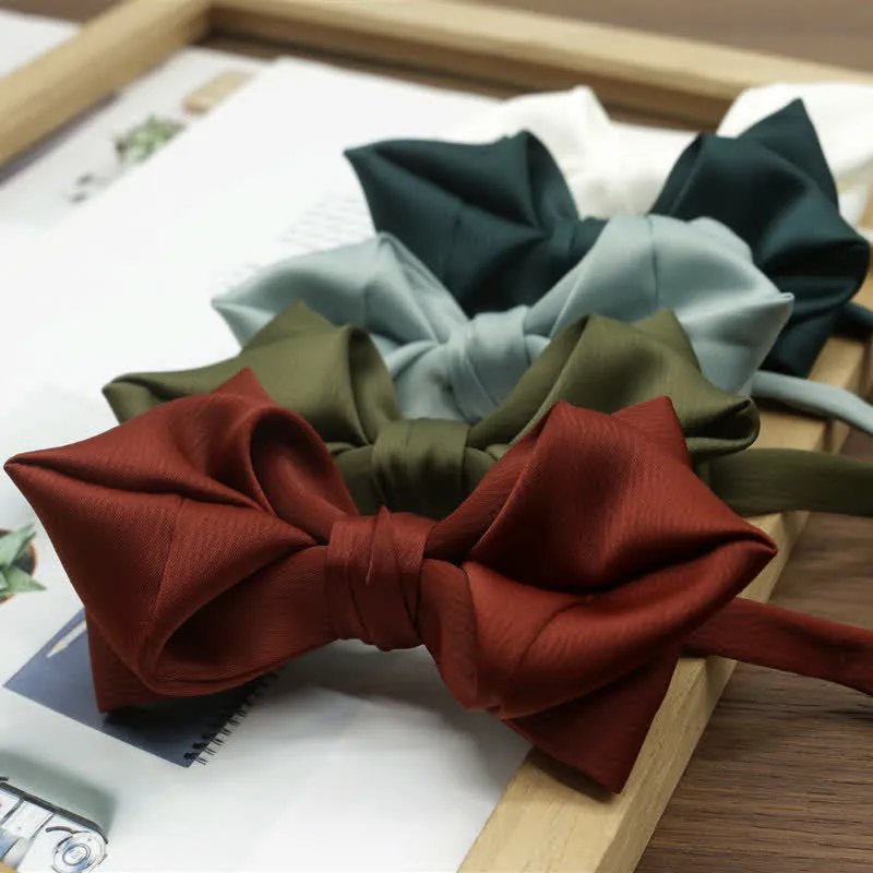 Men's Bud-Like Solid Color Pointed Bow Tie sold by FloralTrip product image thumbnail 2