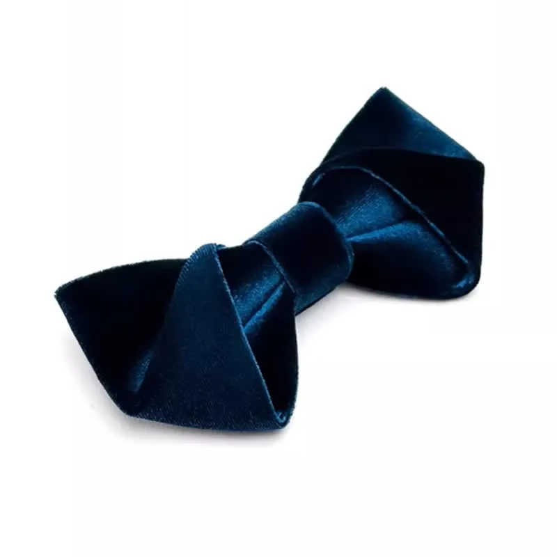 Men's Blue Series Solid Color Velvet Bow Tie sold by FloralTrip product image thumbnail 4