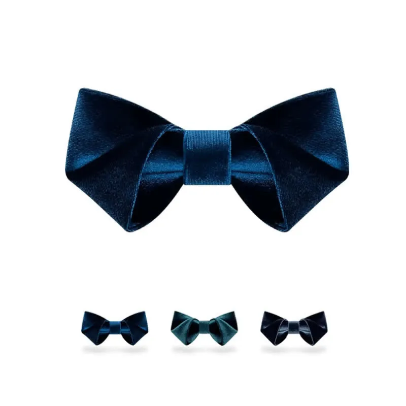Men's Blue Series Solid Color Velvet Bow Tie sold by FloralTrip