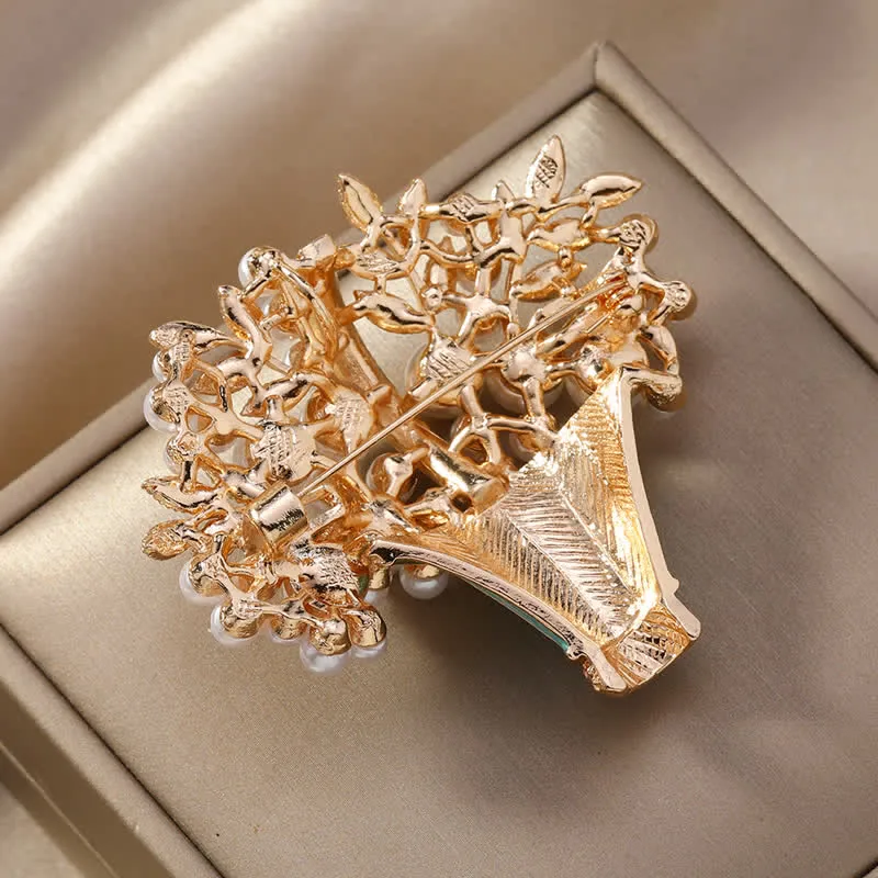Women's Faux Pearls Flower Basket Brooch sold by FloralTrip product image thumbnail 3