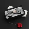 Men's Classical Paisley Crystal Bow Tie with Lapel Pin sold by FloralTrip