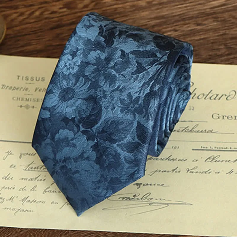 Men's Striking Floral Pattern Business Necktie sold by FloralTrip product image thumbnail 2