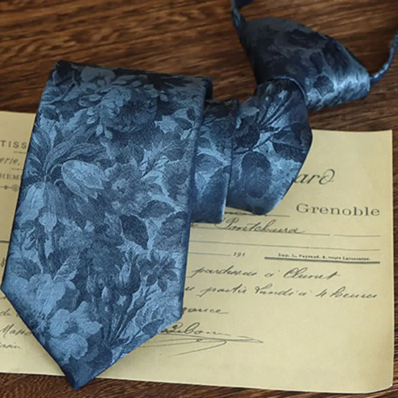 Men's Striking Floral Pattern Business Necktie sold by FloralTrip product image thumbnail 3