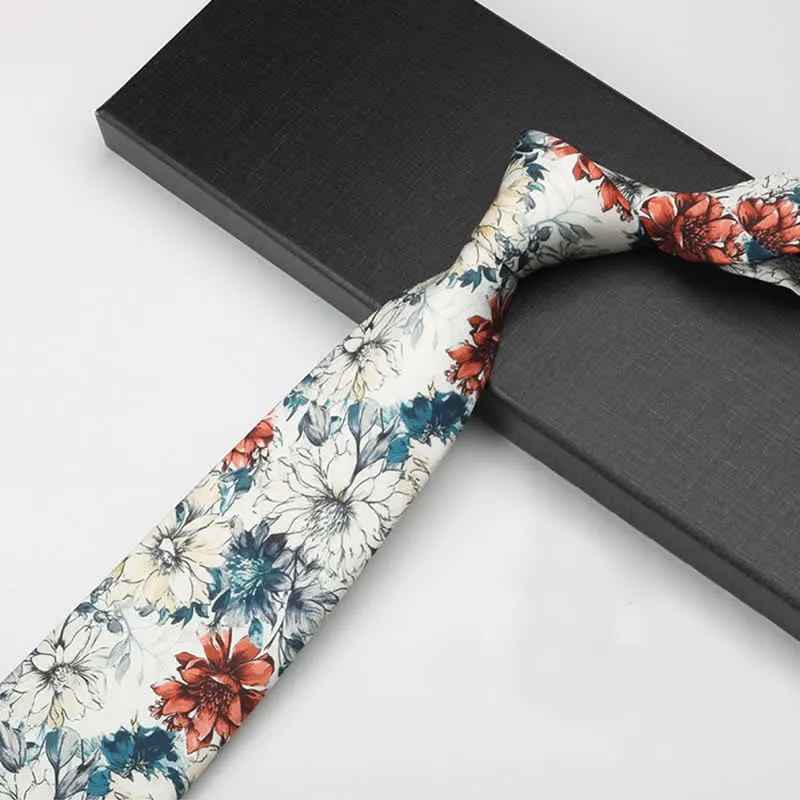 Men's Nostalgic Blossoms Art Peony Necktie sold by FloralTrip product image thumbnail 4