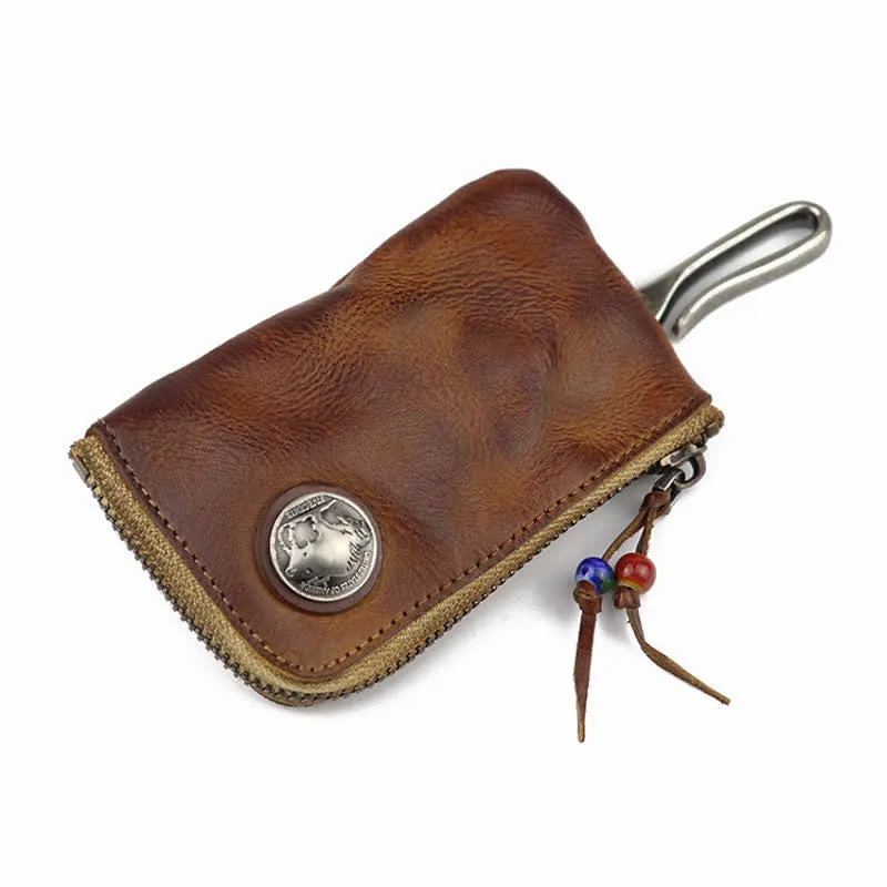 Vintage Medieval Zipper Wallet Leather Key Case sold by FloralTrip product image thumbnail 5