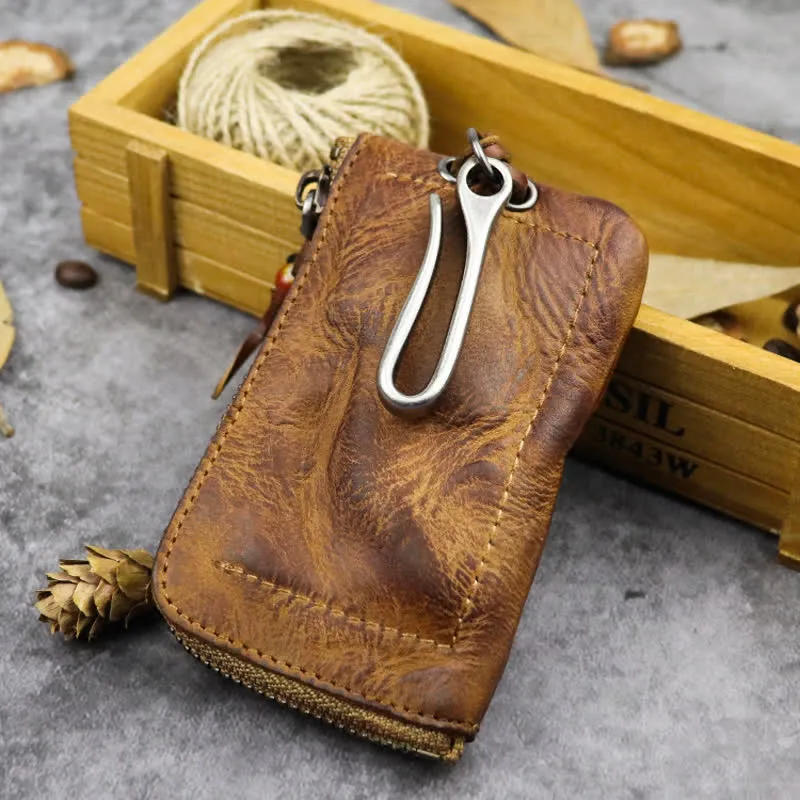 Vintage Medieval Zipper Wallet Leather Key Case sold by FloralTrip product image thumbnail 4